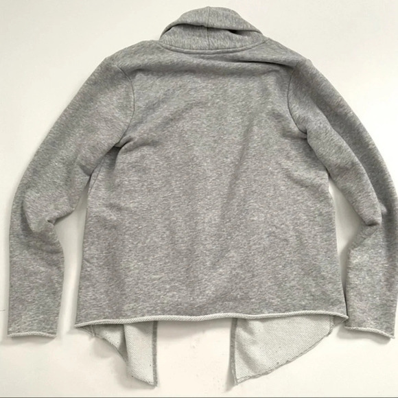 Athleta French Terry Tranquility Wrap Sweatshirt Grey - Picture 4 of 9